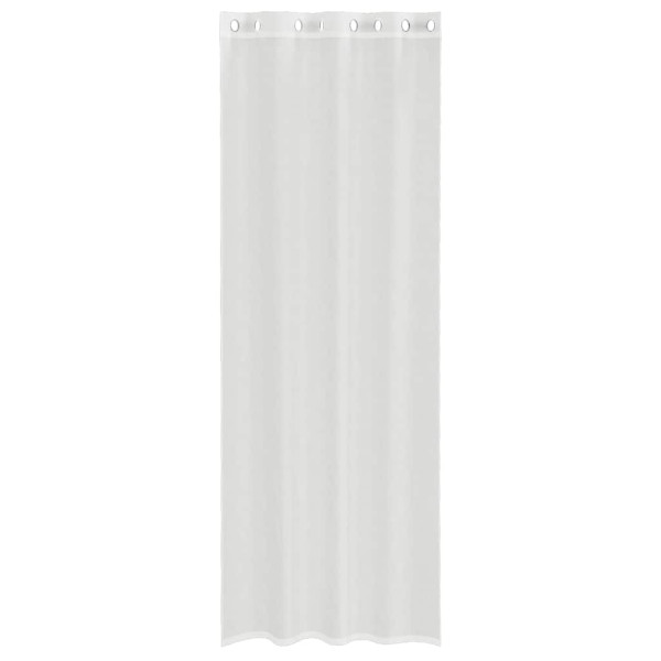 Cortinas de voile com ilhós 2 pcs branco M 4