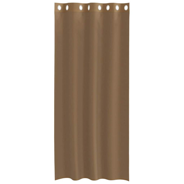 Cortinas de voile com ilhós 2 pcs castanho-claro M 4