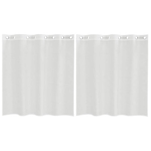 Cortinas de gasa con ojales 2 uds blanco H