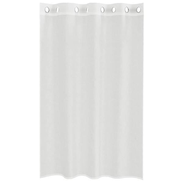 Cortinas de voile com ilhós 2 pcs branco M 4