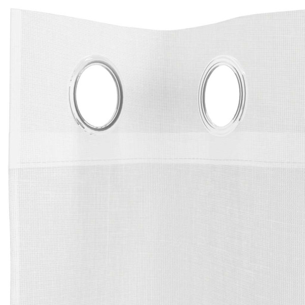 Cortinas de voile com ilhós 2 pcs branco M 5