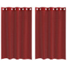Cortinas de gasa con ojales 2 uds rojo vino 2