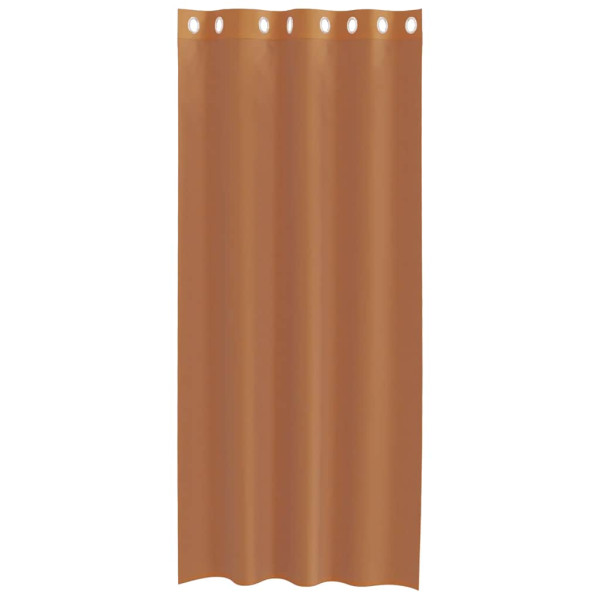 Cortinas de voile com ilhós 2 pcs terracota M 4