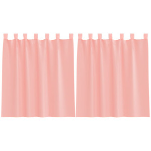 Cortinas de gasa con bolsillos para varillas 2 uds. rosa H