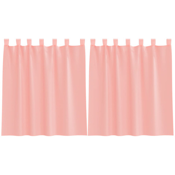 Cortinas de gasa con bolsillos para varillas 2 uds. rosa M 2
