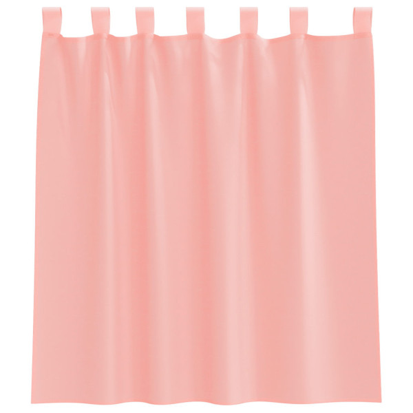 Cortinas de voile com bolsos para varão 2 pcs rosa M 4