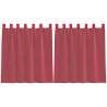 Cortinas de gasa con bolsillos para varillas 2 uds. rojo vino 2