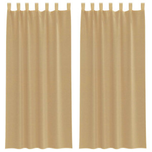 Cortinas de gasa con bolsillos para varillas 2 uds. arena H