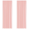 Cortinas de gasa con trabillas 2 uds rosa 140x260 cm 2