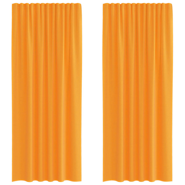 Cortinas de voile com laços 2 pcs laranja 140x245 cm M 2
