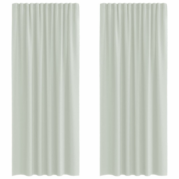 Cortinas de voile com laços 2 pcs cinzento-claro 140x245 cm M 2