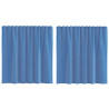 Cortinas de gasa con trabillas 2 uds azul real 140x140 cm 2