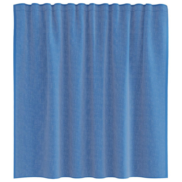 Cortinas de gasa con trabillas 2 uds azul real 140x140 cm M 4