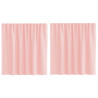 Cortinas de gasa con trabillas 2 uds rosa 140x140 cm 2
