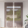 Cortinas de voile com aba 2 pcs castanho 1