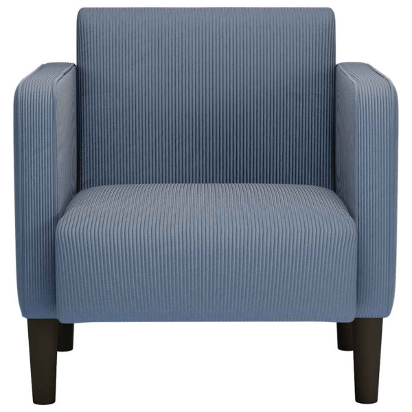Sillón con reposabrazos azul 54 cm tejido de pana M 3
