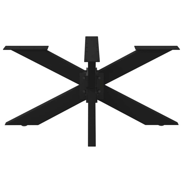 Pé de mesa de centro em formato de aranha. preto. 98x58x(42-43) cm. aço M 3