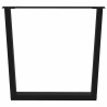 Pernas para mesa de jantar em V. 2 peças. pretas. 80x(72-73.3) cm. aço 3