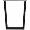 Patas para mesa de comedor en forma de V 3 uds acero negro 5