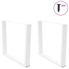 Patas mesa comedor forma V 2uds acero blanco 100x(72-73.3)cm 3