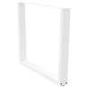 Patas mesa comedor forma V 2uds acero blanco 100x(72-73.3)cm 4