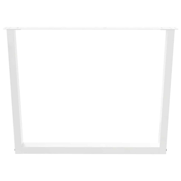 Pés para mesa de jantar em V. 2 peças. branco. 100x(72-73.3) cm. aço M 5