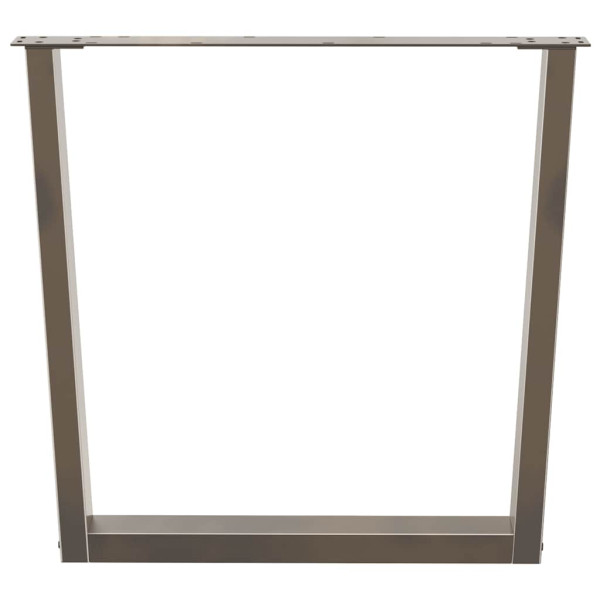 Patas para mesa de comedor en forma de V 2 uds acero natural M 5