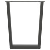 Pés para mesa de jantar em V. 3 peças. antracite. 70x(72-73.3) cm. aço 5