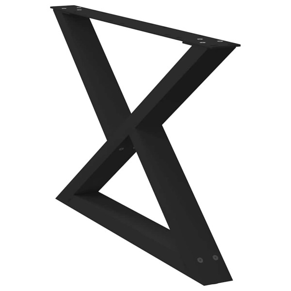 Patas para mesa de centro 2 uds acero negro 70x(42-43.3) cm M 4