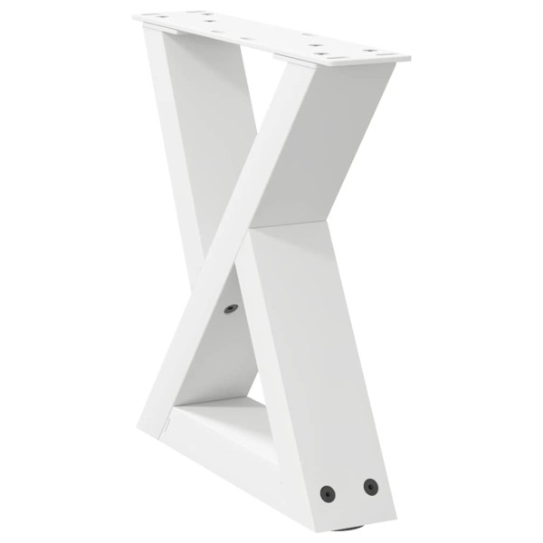 Pés para mesa de centro 2 peças. branco. 40x(30-31.3) cm. aço M 4