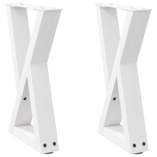 Patas de mesa de centro 2uds acero blanco 28x(42-43.3) cm M 2