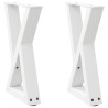 Pés para mesa de centro 2 peças. branco. 28x(42-43.3) cm. aço 2