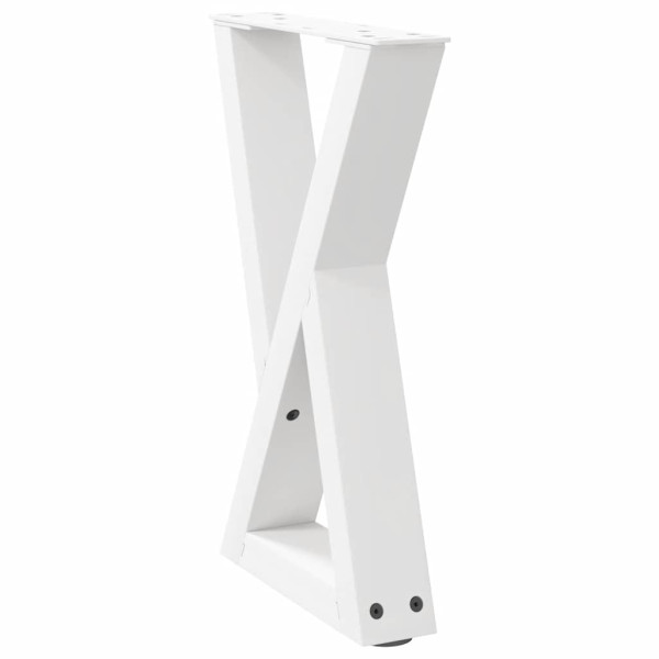 Pés para mesa de centro 2 peças. branco. 28x(42-43.3) cm. aço M 4