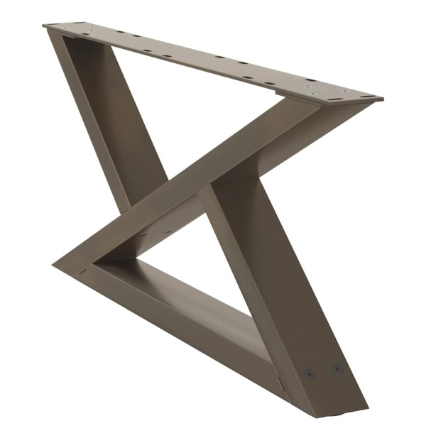 Pés para mesa de centro 2 peças aço natural 70x(30-31.3) cm aço M 4