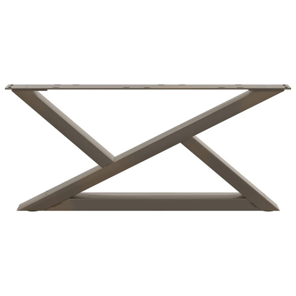 Pés para mesa de centro 2 peças aço natural 70x(30-31.3) cm aço M 5