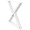 Pés para mesa de jantar 2 peças. branco. 90x(72-73.3) cm. aço 4