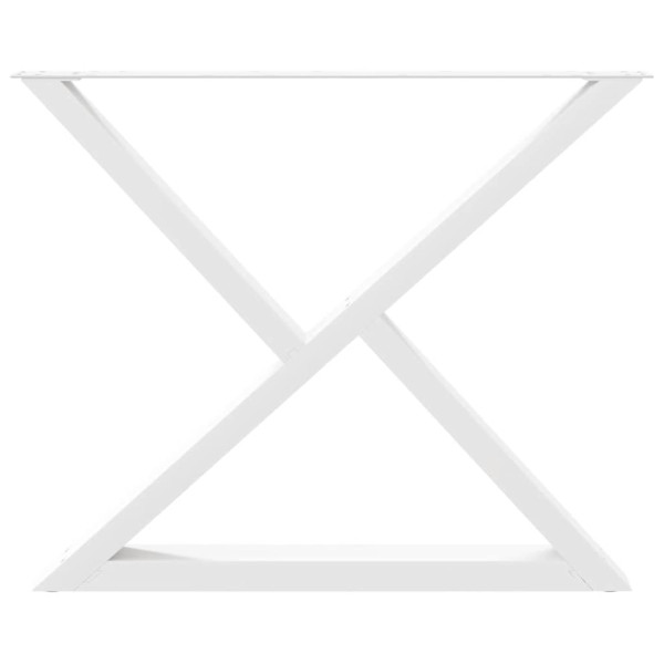 Pés para mesa de jantar 2 peças. branco. 90x(72-73.3) cm. aço M 5