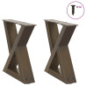 Pés para mesa de centro 2 peças aço natural 40x(30-31.3) cm aço 1