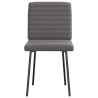 Cadeiras de jantar 2 pcs couro artificial cinzento 4