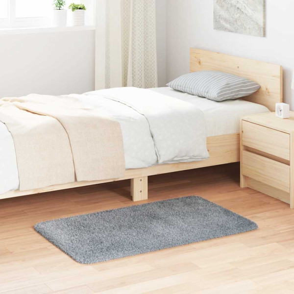 Alfombra de pelo largo NAVARRA gris plata 60x100 cm poliéster D