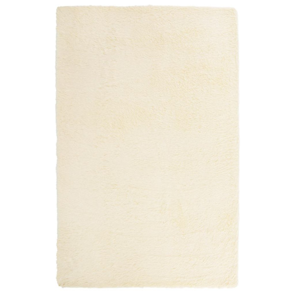 Alfombra peluda de pelo largo NAVARRA crema 130x200cm poliéster M 2