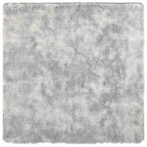 Tapete shaggy de pelo alto NAVARRA 240x240 cm cinzento-claro H