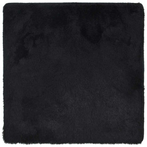 Tapete shaggy de pelo alto NAVARRA 240x240 cm poliéster preto H
