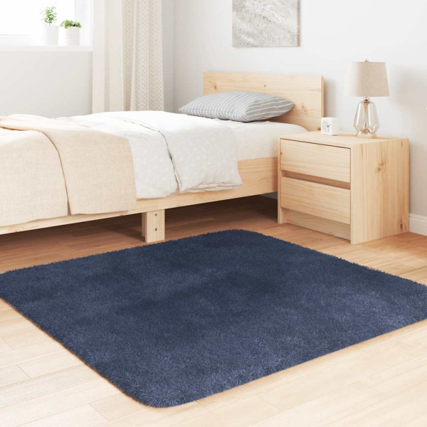 Tapete shaggy de pelo alto NAVARRA 120x120 cm azul-marinho M 3