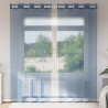 Cortinas de voile com ilhós 2 pcs azul real 1