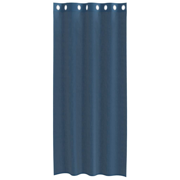 Cortinas de voile com ilhós 2 pcs azul real M 4