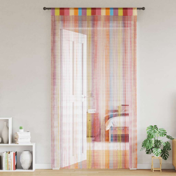 Cortinas de tiras 2 uds multicolor 140x250 cm D