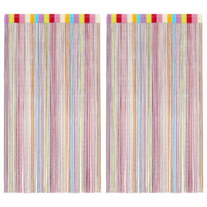 Cortinas de tiras 2 uds multicolor 140x250 cm H