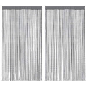 Cortinas de fios 2 pcs 140x250 cm antracite H