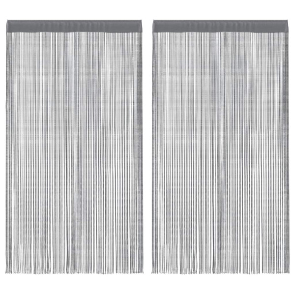 Cortinas de fios 2 pcs 140x250 cm antracite M 2